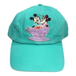 Disney Mickey Minnie Teacup Hat‎ Womens Blue Pink Walt Disney World Ride Cap